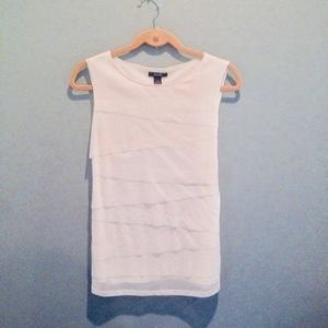 White Pleated Alfani Top